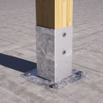 Heavy-duty square sleeve post base — Rothoblaas F50 — view 2