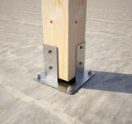 Open post base with flanges — Rothoblaas F69