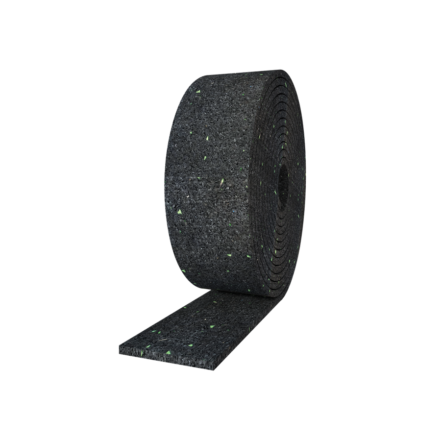 Resilient granular rubber soundproofing — Rothoblaas Granulo Stripe