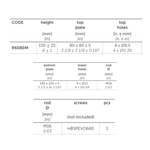 Rothoblaas R60 Kit · Adjustable post base kit with fasteners, view 7
