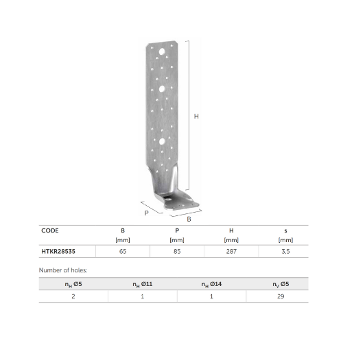 HTKR Reinforced Tensile Angle Bracket Zinc-Plated - Image 4